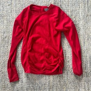 Red long sleeve Athleta top